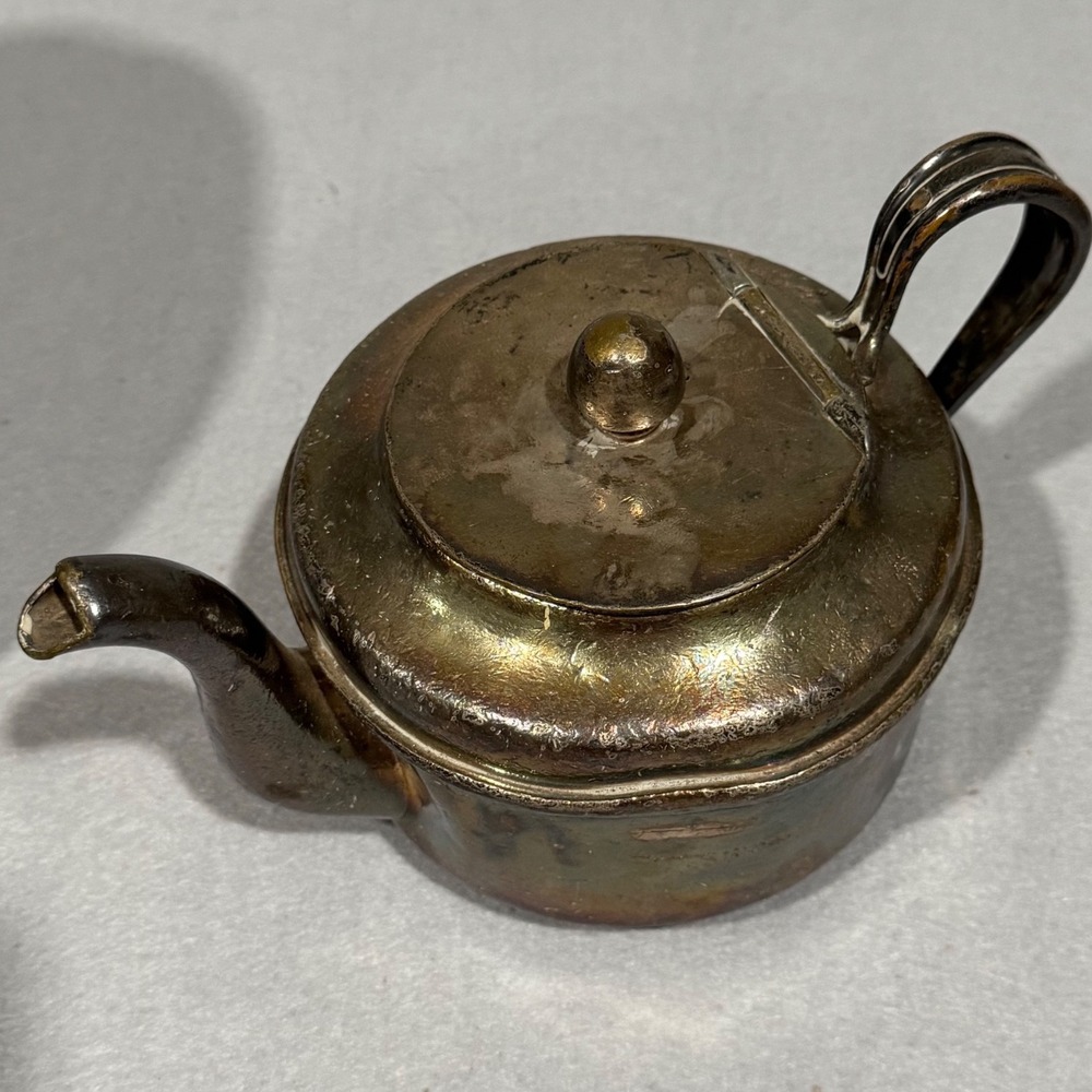 Reed & Barton Teapot USN 1430 Silver Soldered Vintage Navy Military Silverplate